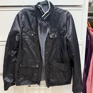Banana Republic Black Bomber Reversible Jacket